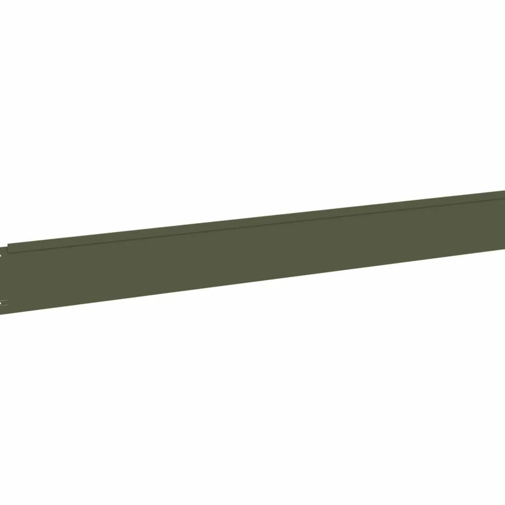 vidaXL Gazonrand 10 st 100 x 12 cm Staal Olijfgroen