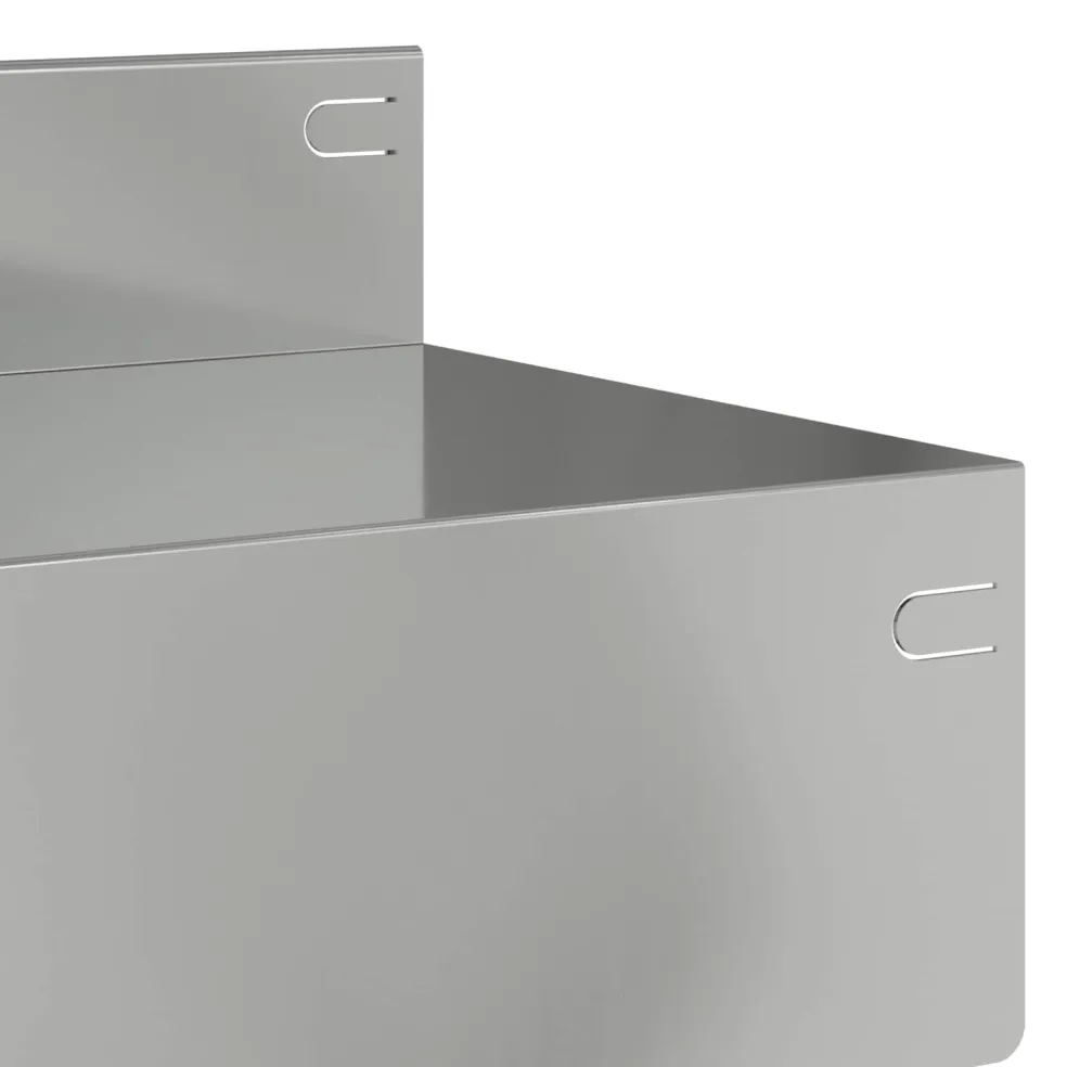 vidaXL Gazonrand 10 st 100 x 10 x 8 cm Staal Zilverkleurig