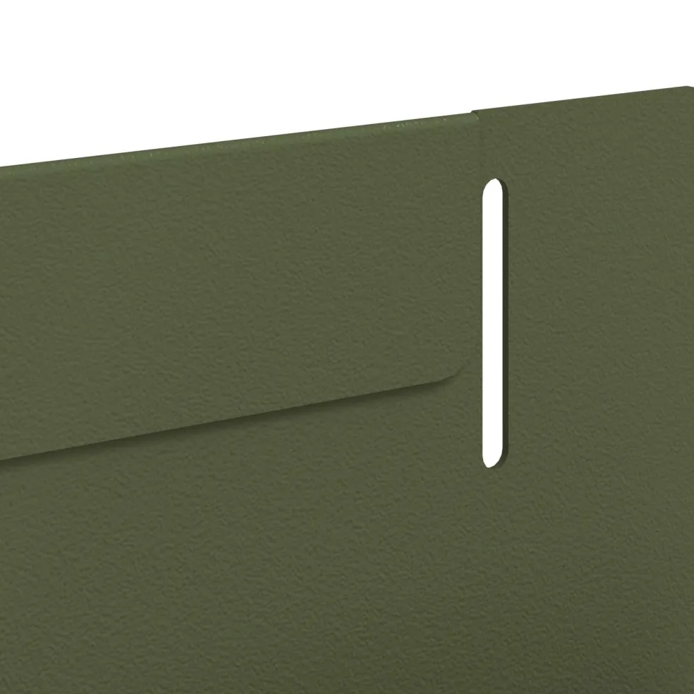vidaXL Gazonrand 10 st 102 x 4 x 4 cm Staal Olijfgroen