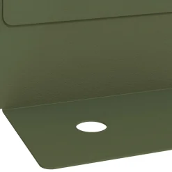 vidaXL Gazonrand 10 st 102 x 4 x 4 cm Staal Olijfgroen