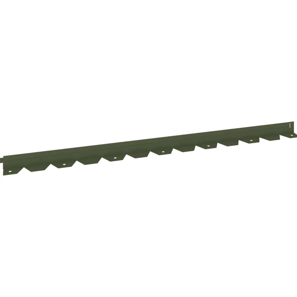 vidaXL Gazonrand 10 st 102 x 4 x 4 cm Staal Olijfgroen