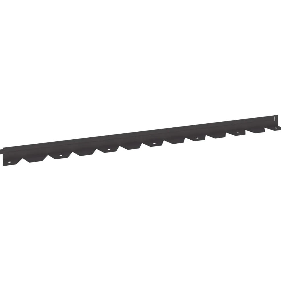 vidaXL Gazonrand 10 st 102 x 4 x 4 cm Staal Zwart
