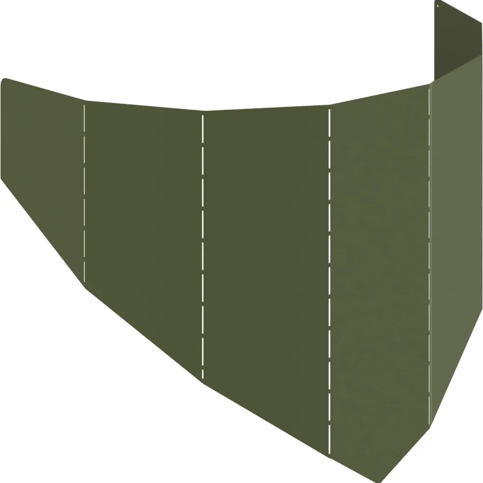 vidaXL Gazonrand 100 x 45 cm Staal Olijfgroen