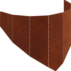 vidaXL Gazonrand 100 x 45 cm Staal Roestig