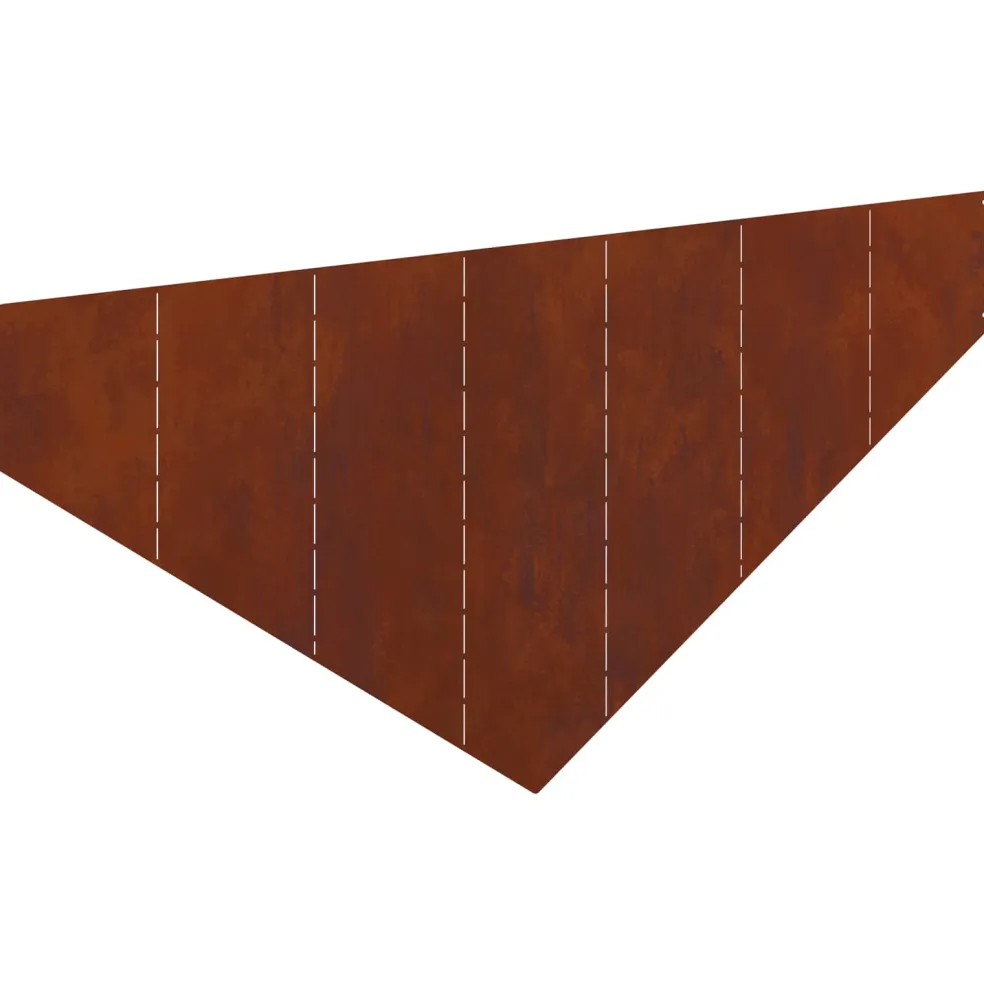 vidaXL Gazonrand 100 x 45 cm Staal Roestig