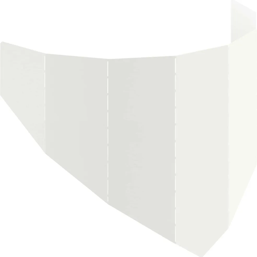 vidaXL Gazonrand 100 x 45 cm Staal Wit