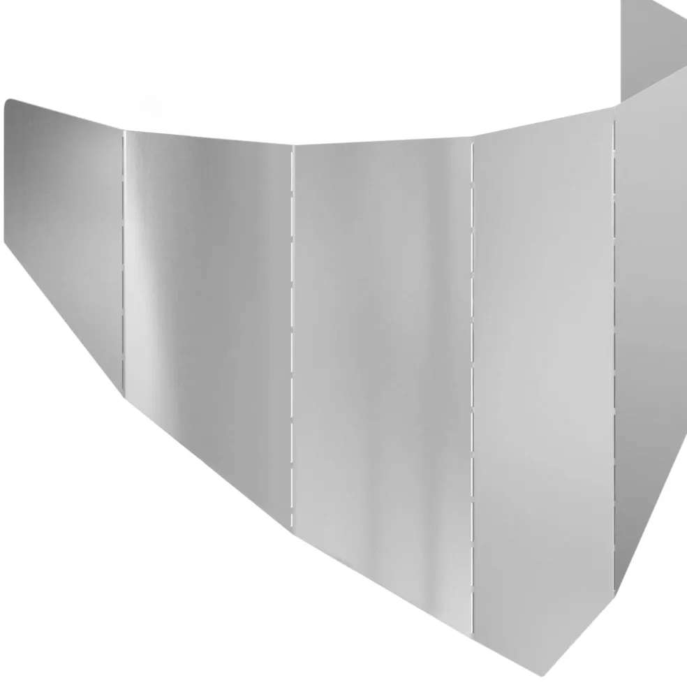 vidaXL Gazonrand 100 x 45 cm Staal Zilverkleurig