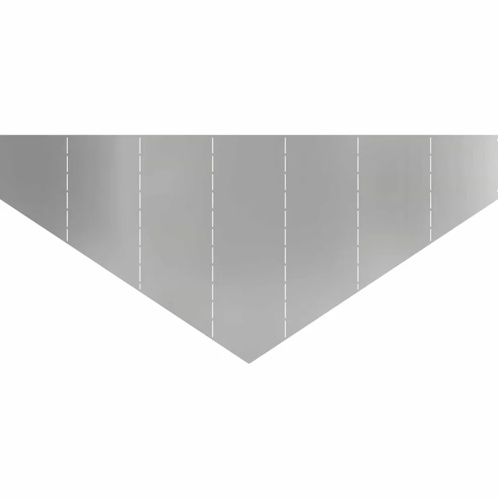 vidaXL Gazonrand 100 x 45 cm Staal Zilverkleurig