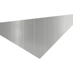 vidaXL Gazonrand 100 x 45 cm Staal Zilverkleurig