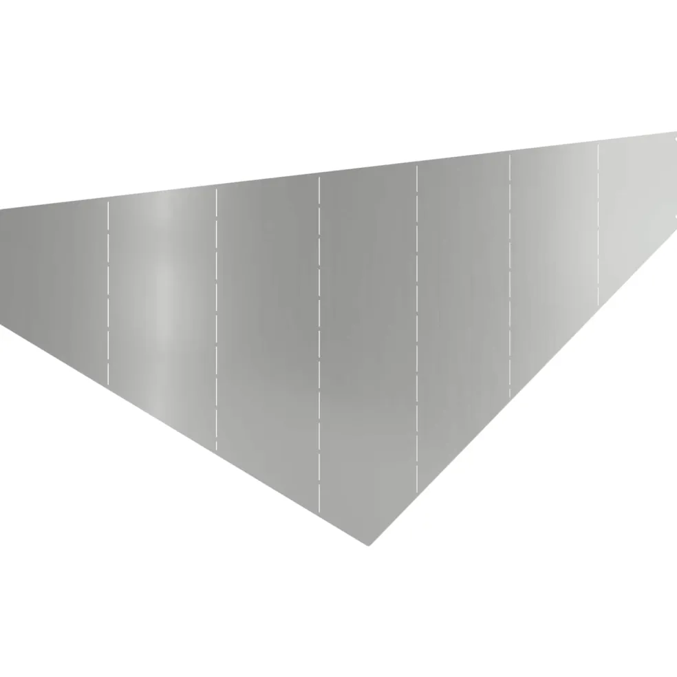 vidaXL Gazonrand 100 x 45 cm Staal Zilverkleurig