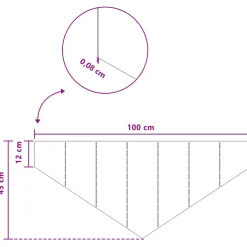 vidaXL Gazonrand 100 x 45 cm Staal Zilverkleurig