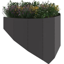vidaXL Gazonrand 100 x 45 cm Staal Zwart