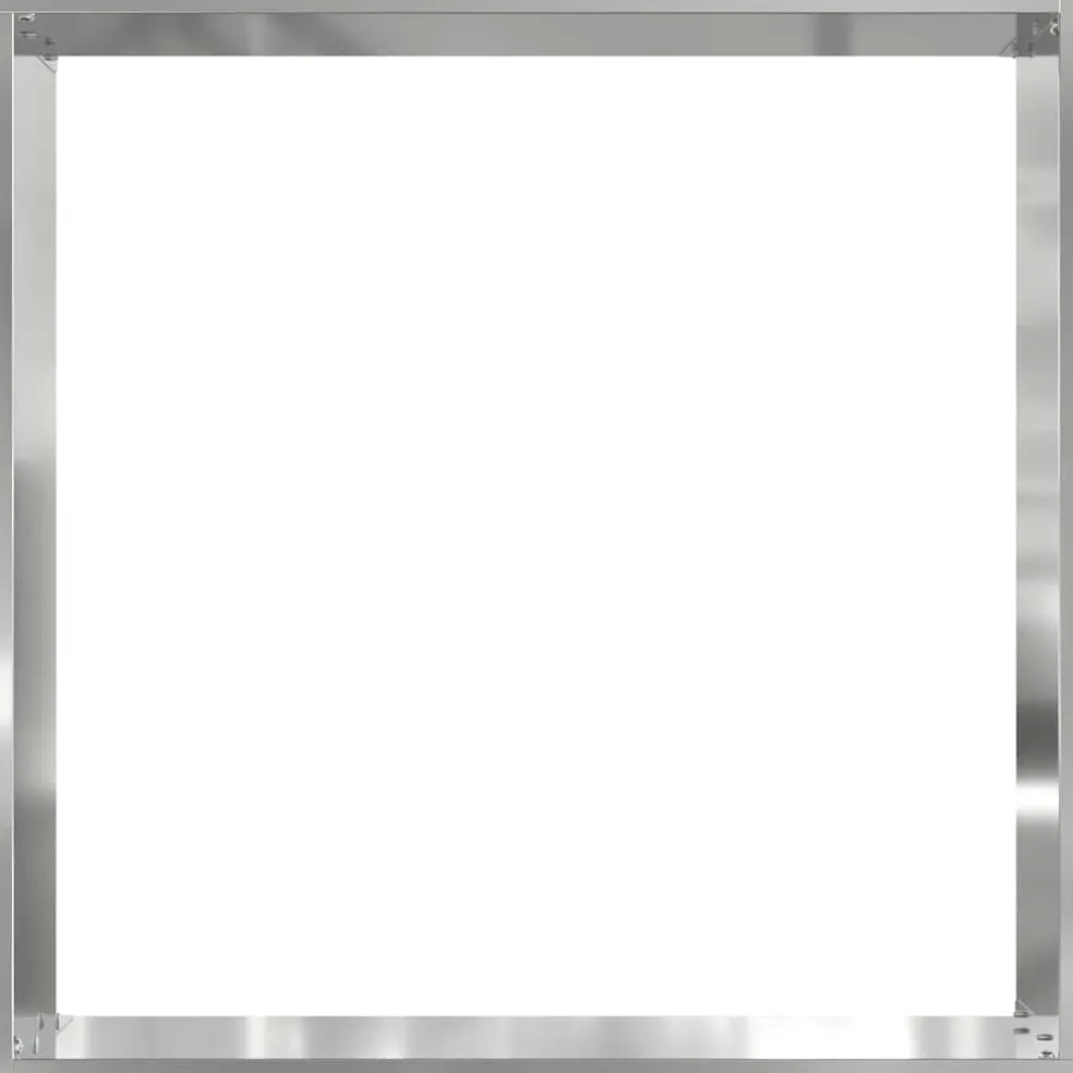 vidaXL Gazonrand 40 x 40 x 13 cm Gegalvaniseerd staal zilver
