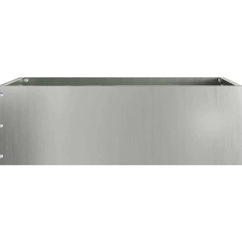 vidaXL Gazonrand 40 x 40 x 13 cm Gegalvaniseerd staal zilver