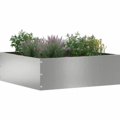 vidaXL Gazonrand 40 x 40 x 13 cm Gegalvaniseerd staal zilver