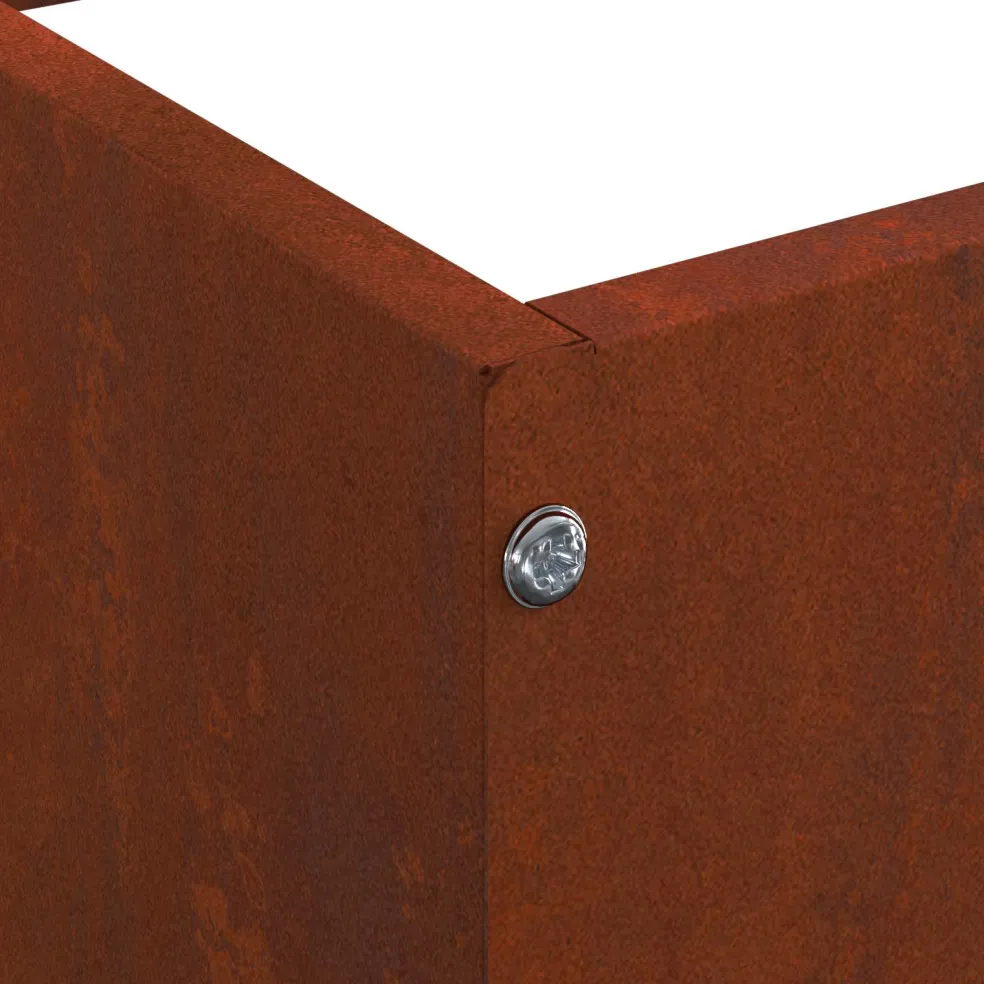 vidaXL Gazonrand 40 x 40 x 13 cm Roestkleurig