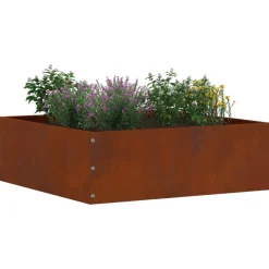 vidaXL Gazonrand 40 x 40 x 13 cm Roestkleurig