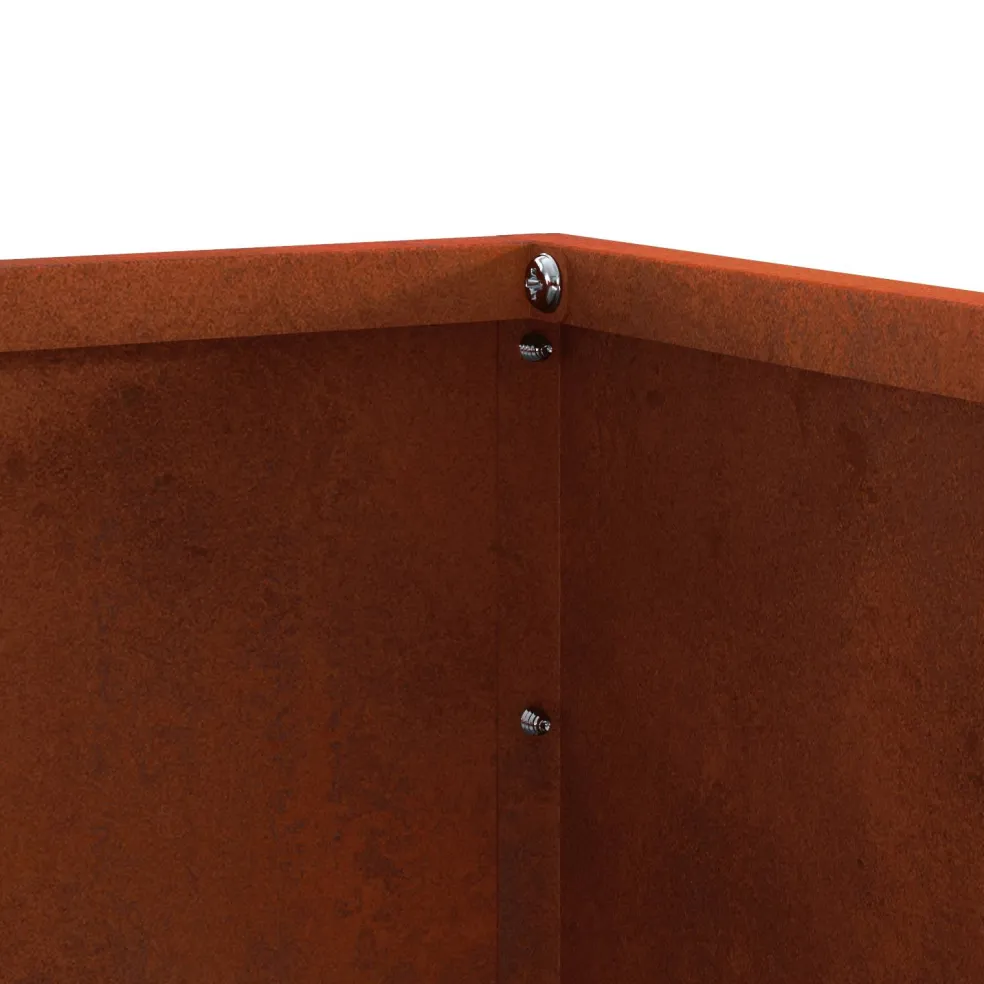 vidaXL Gazonrand 40 x 40 x 13 cm Roestkleurig
