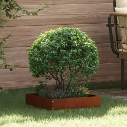 vidaXL Gazonrand 40 x 40 x 13 cm Roestkleurig