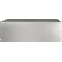 vidaXL Gazonrand 40 x 40 x 13 cm Roestvrij staal zilver