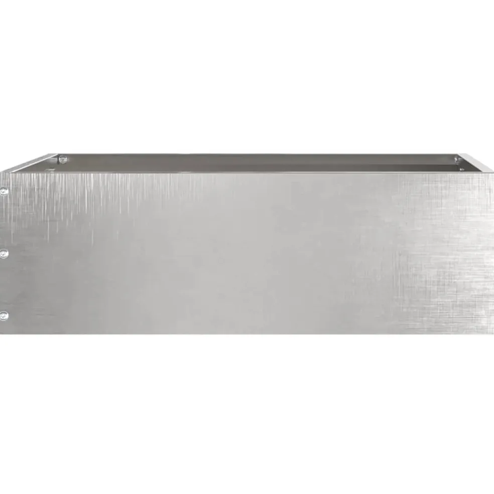 vidaXL Gazonrand 40 x 40 x 13 cm Roestvrij staal zilver