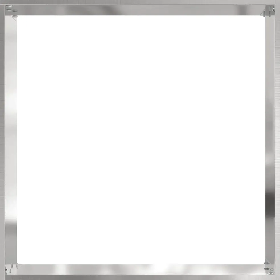 vidaXL Gazonrand 40 x 40 x 13 cm Roestvrij staal zilver