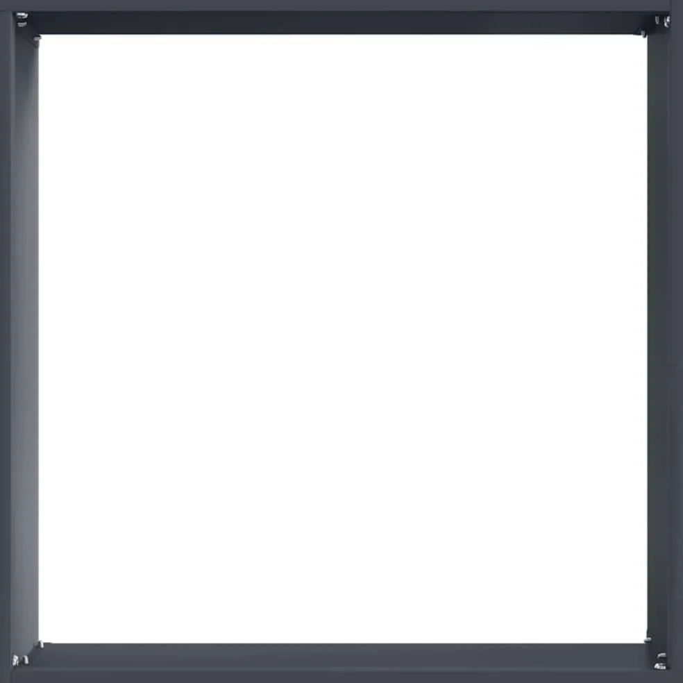 vidaXL Gazonrand 40 x 40 x 13 cm Staal Antraciet