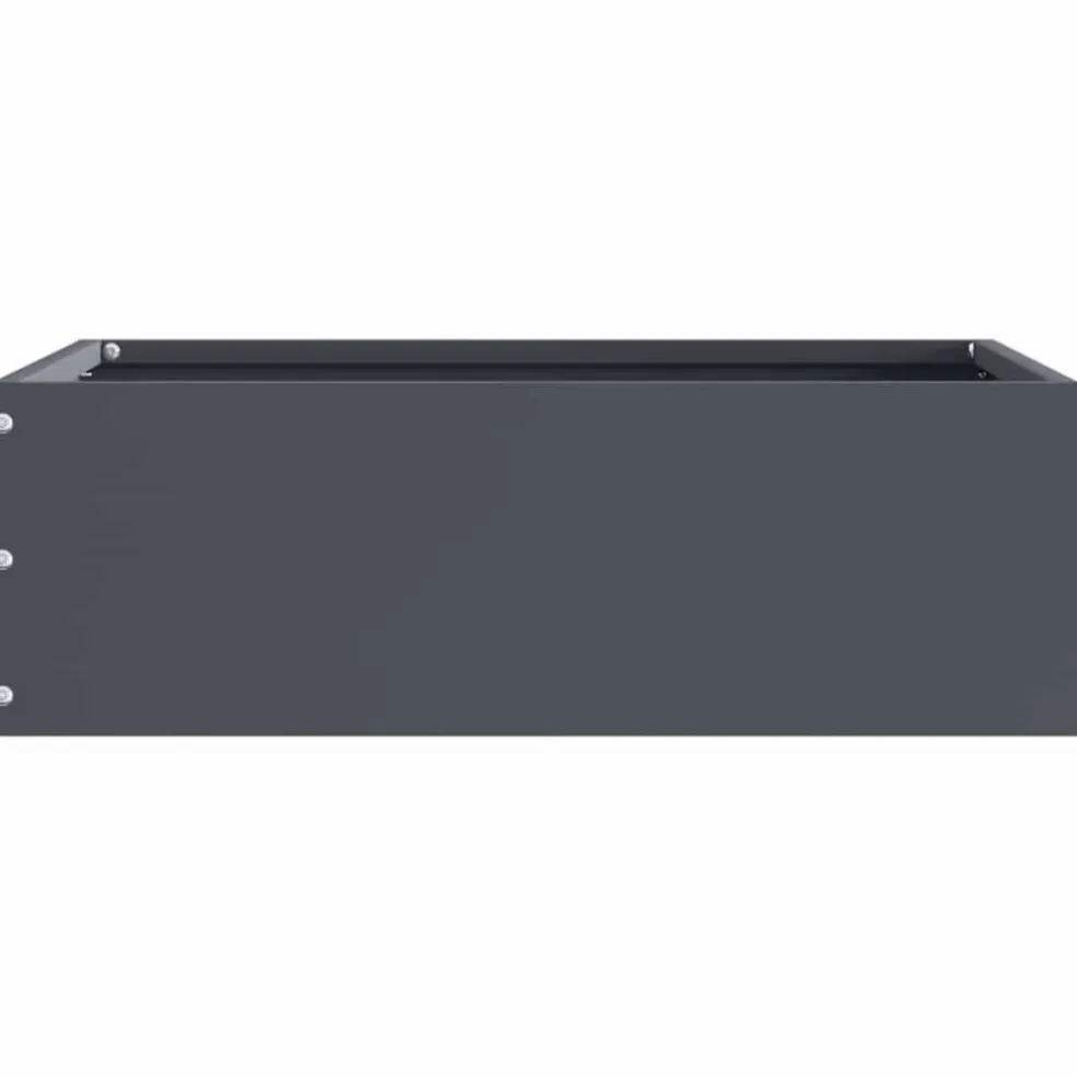 vidaXL Gazonrand 40 x 40 x 13 cm Staal Antraciet