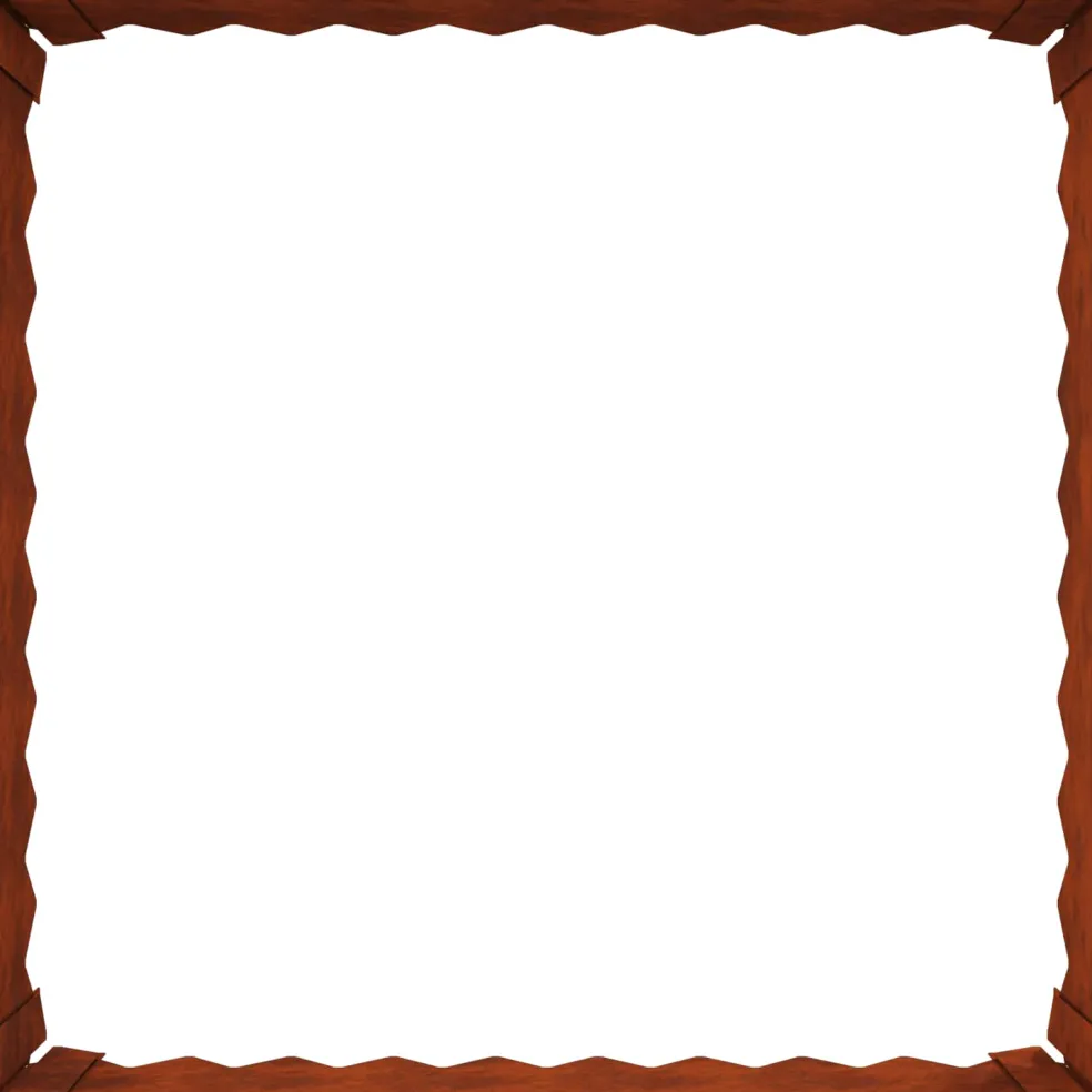 vidaXL Gazonrand 60 x 60 x 20 cm Staal Roestig