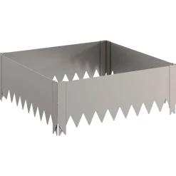 vidaXL Gazonrand 60 x 60 x 20 cm Staal Roestig