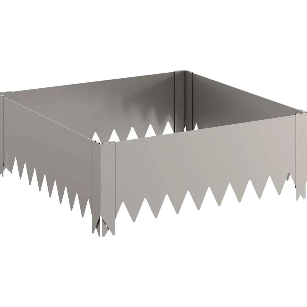 vidaXL Gazonrand 60 x 60 x 20 cm Staal Roestig