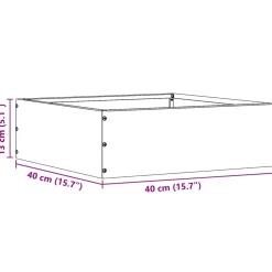 vidaXL Gazonrand 40 x 40 x 13 cm Staal Zwart