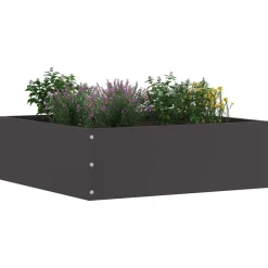 vidaXL Gazonrand 40 x 40 x 13 cm Staal Zwart