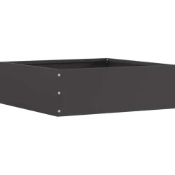 vidaXL Gazonrand 40 x 40 x 13 cm Staal Zwart