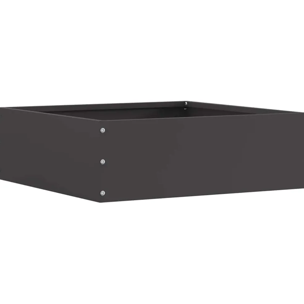 vidaXL Gazonrand 40 x 40 x 13 cm Staal Zwart