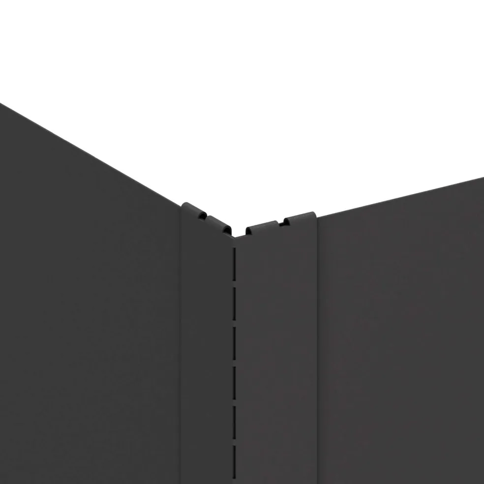 vidaXL Gazonrand 60 x 60 x 20 cm Staal Zwart