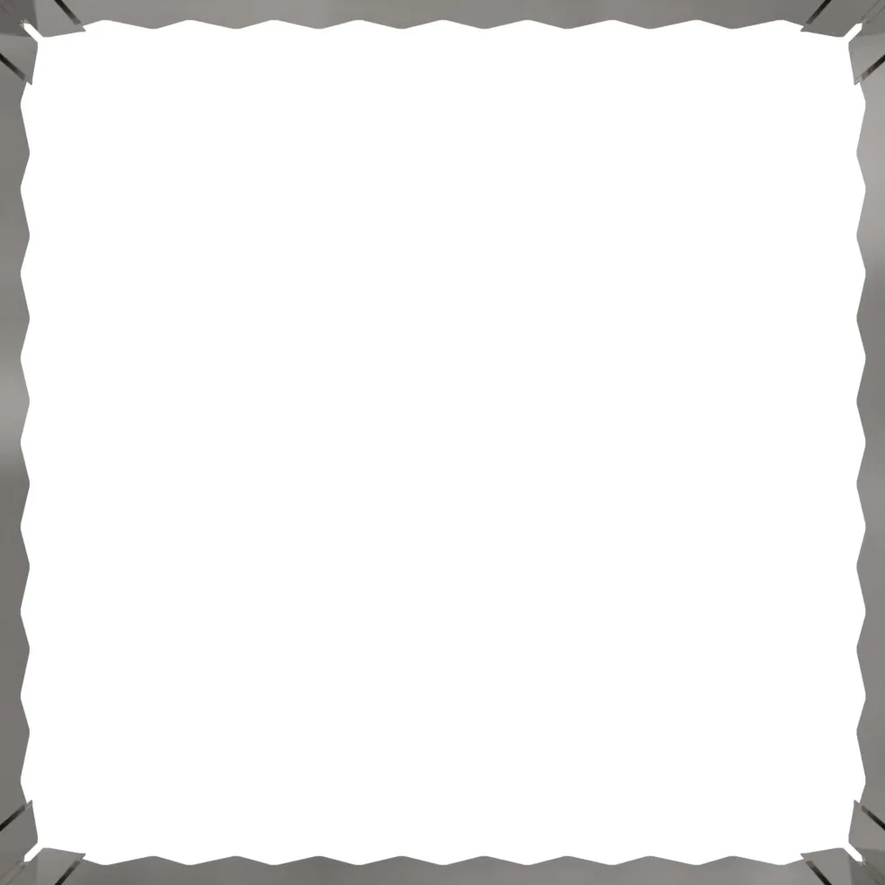vidaXL Gazonrand 60 x 60 x 20 cm Staal Zilverkleurig