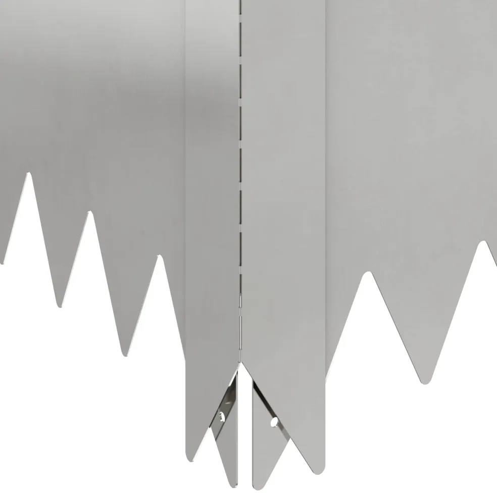 vidaXL Gazonrand 60 x 60 x 20 cm Staal Zilverkleurig