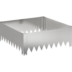 vidaXL Gazonrand 60 x 60 x 20 cm Staal Zilverkleurig