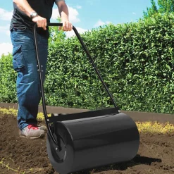 vidaXL Gazonroller 50 L 63 cm zwart