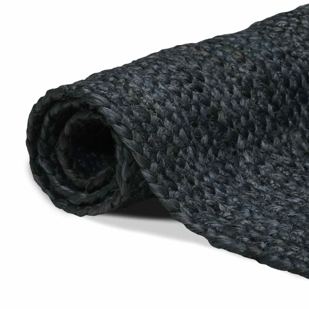 vidaXL Gebied Tapijt Donkergrijs 60 x 110 cm Jute