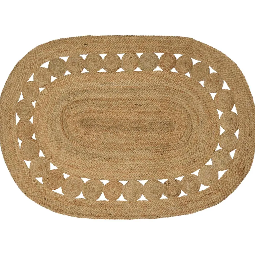 vidaXL Gebied Tapijt Naturel 100 x 152 cm Jute