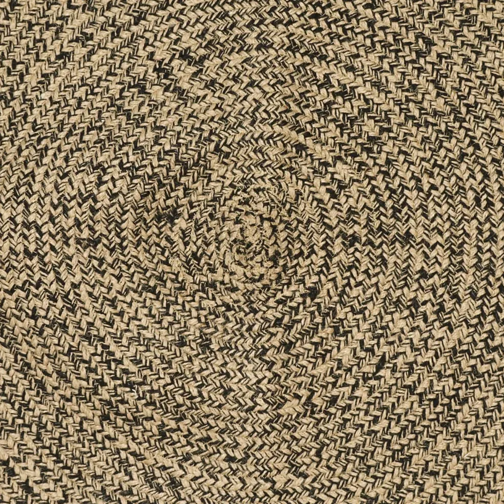 vidaXL Gebied Tapijt Naturel en Zwart 60 x 200 cm Jute