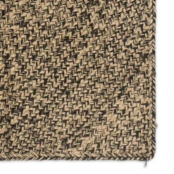 vidaXL Gebied Tapijt Naturel en Zwart 60 x 200 cm Jute