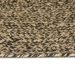 vidaXL Gebied Tapijt Naturel en Zwart 60 x 200 cm Jute