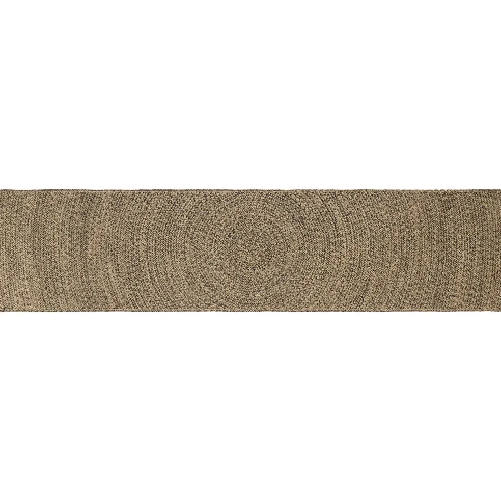 vidaXL Gebied Tapijt Naturel en Zwart 60 x 200 cm Jute
