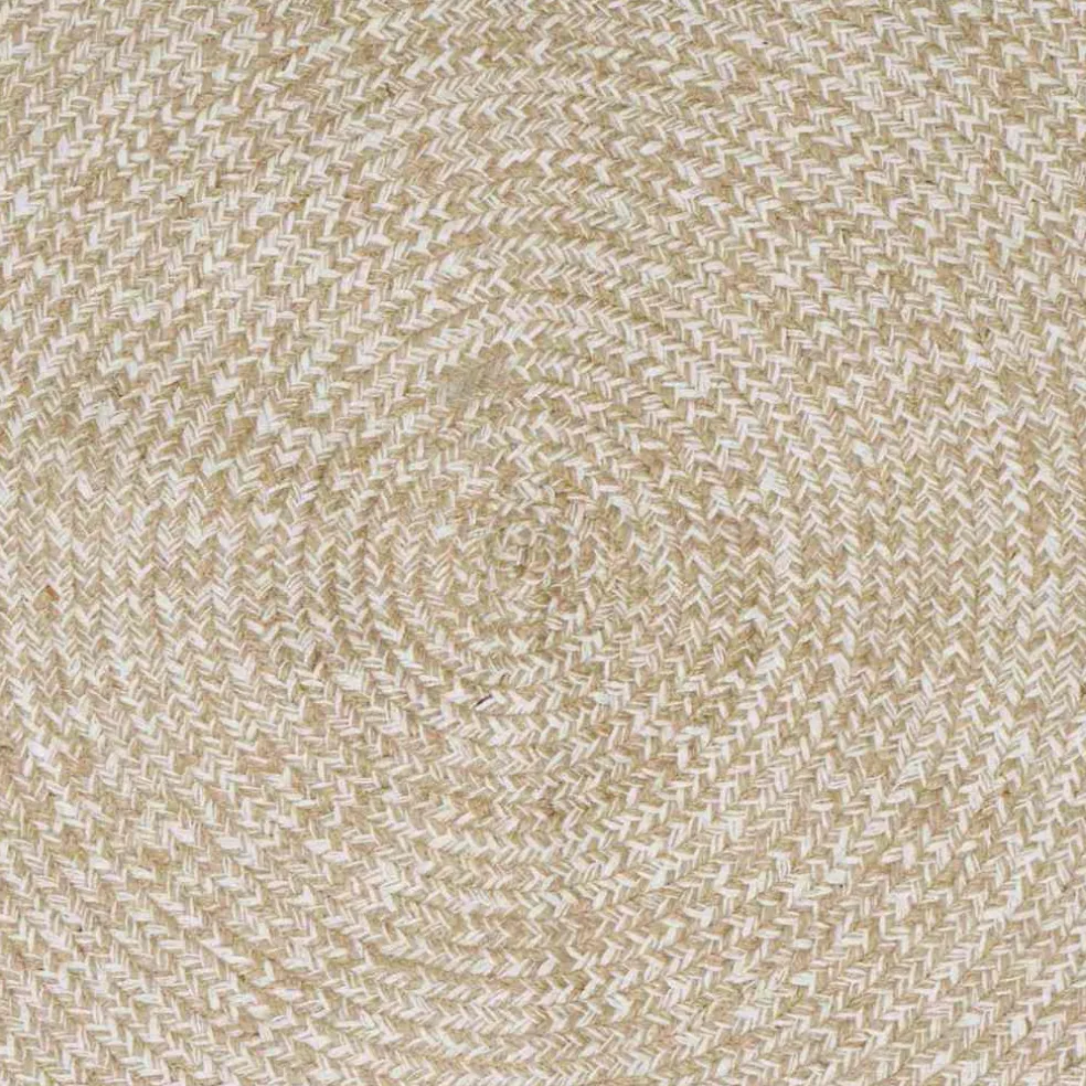 vidaXL Gebied Tapijt Natuurlijk en Wit 60 x 250 cm Jute