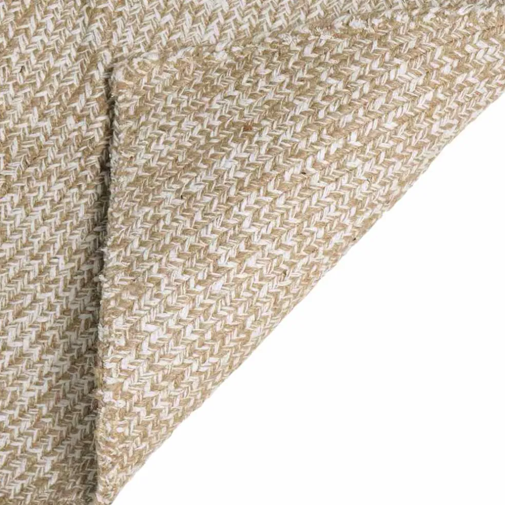 vidaXL Gebied Tapijt Natuurlijk en Wit 60 x 250 cm Jute
