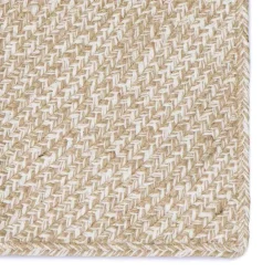 vidaXL Gebied Tapijt Natuurlijk en Wit 60 x 250 cm Jute