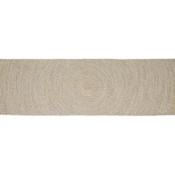 vidaXL Gebied Tapijt Natuurlijk en Wit 60 x 250 cm Jute